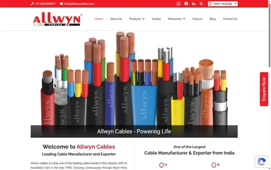 Homepage of Allwyn Cables