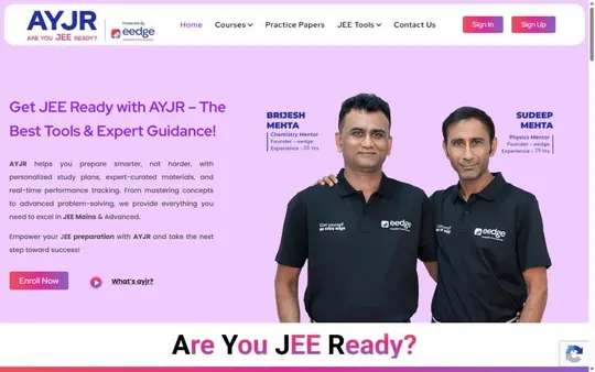 Homepage of AYJR, Are You JEE Ready