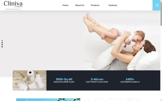 Homepage of Cliniva Hygiene