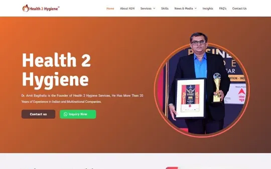 Homepage of Health 2 Hygiene