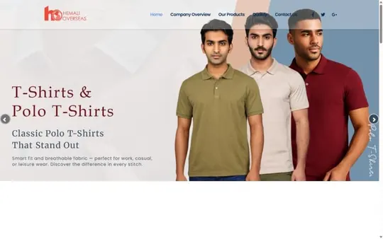 Homepage of Hemali Overseas