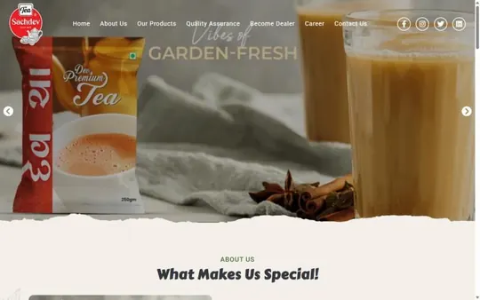 Homepage of Sachdev Tea