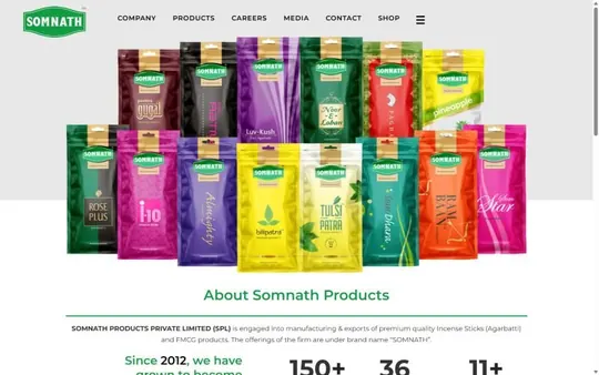 Homepage of Somnath Products