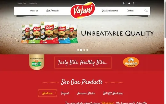 Homepage of Vajani